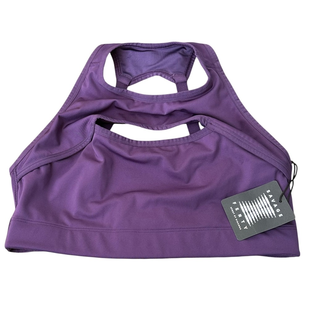 Savage X Fenty Hot Line Medium Impact High Neck Cutout Sports Bra 1X 16/18 NEW